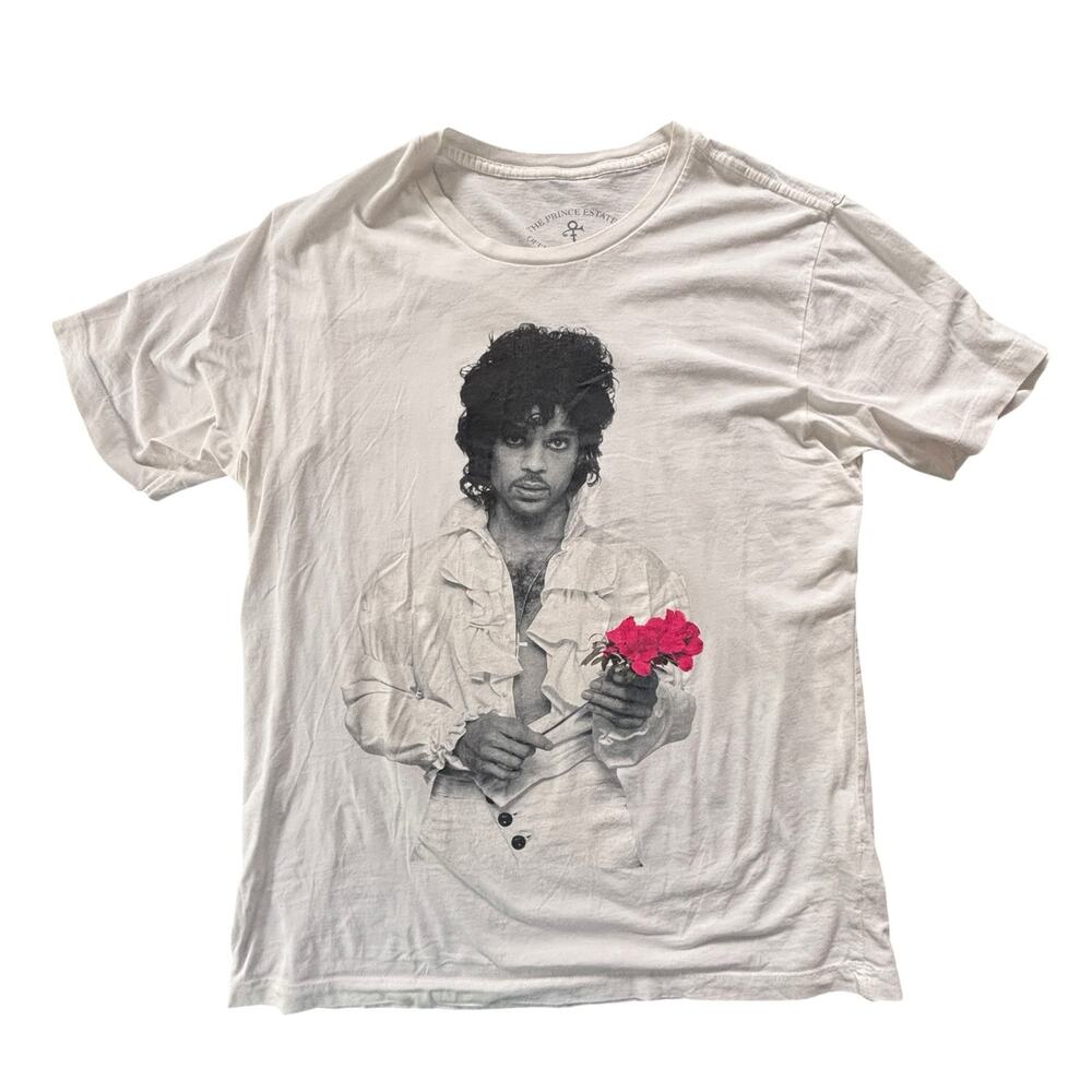 PRINCE ESTATE T SHIRT WITH ROSE SIZE LARGE